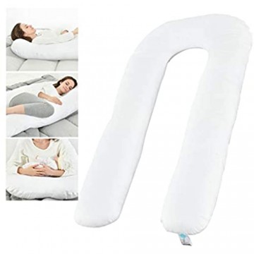 YCKJ-Pillows Body Pillow Schwangerschaftskissen Seitenschläferkissen Lagerungskissen mit Bezug aus 100% Baumwolle (abnehmbar und waschbar) 160x80cm weiß