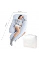 YCKJ-Pillows U-förmiges Schwangerschaftskissen Seitenschläferkissen Lagerungskissen mit Abnehmbarem und Waschbarem zur Schlafverbesserung 160x80cm