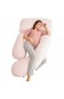 YCKJ-Pillows U-förmiges Schwangerschaftskissen Seitenschläferkissen Lagerungskissen mit Abnehmbarem und Waschbarem zur Schlafverbesserung 160x80cm