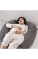 Yumanluo Stillkissen universales Schwangerschaftskissen U-förmiges Kissen für Schwangere Frauen-Crystal Velvet-C U-förmiges Seitenschläferkissen