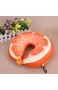 TIGERROSA Nackenhörnchen Fruit U Shaped Travel Pillow Nanoparticles Neck Pillow Watermelon Lemon Kiwi Orange Car Pillows Soft Cushion Home Textile-Orange