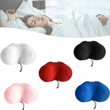 Boobs Pillow - Sexiest und realistischste Boob Pillow Soft Memory Foam Schlafkissen für Männer und Frauen schützen die Halswirbelsäule und verbessern den Schlaf (Rotwein)