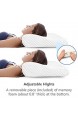 Chunyu Memory Foam Kissen für Nacken und Schulter Schmerzen Orthopädisches HWS Nackenkissen Kopfkissen Ergonomisches für Seitenschläfer Rückenschläfer und Bauchschläfer Weiß 50 * 30 * 10cm
