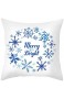 HWTOP Frohe Weihnachten Kissenbezug Leinen Kissenhülle Sofa Pad Kurzer Plüsch Pillowcase Home Decoration - 45x45cm