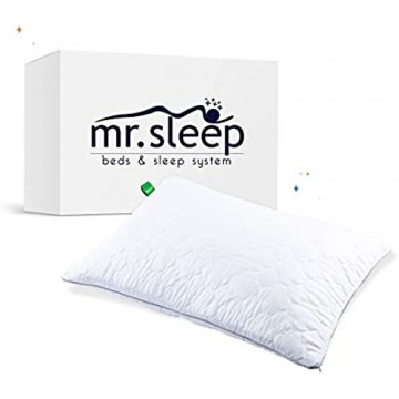 mr.sleep | Doppel-Komfort-Kissen Memory Foam und Faserbällchen Kissen orthopädisches Nackenstützkissen höchster Liegekomfort | 50 x 70 cm