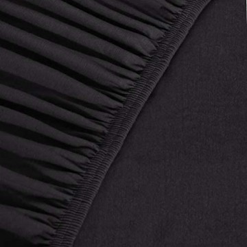 Basics - Premium-Spannbetttuch Jersey Schwarz - 120 x 200 cm
