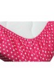 Baumwoll-Spannbetttuch für Kinder - kindgerechtes Design mit Sternen im Alloverdesign - erhältlich in 8 Farben kombiniert mit weißen Sternen & 3 verschiedenen Größen 60 x 120 cm fuchsia