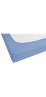 biberna 0002744 Feinbiber Spannbetttuch (Matratzenhöhe max. 22 cm)1x 90x190 cm > 100x200 cm blau