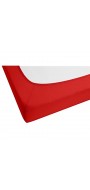 biberna 0077155 Spannbetttuch Jersey (Matratzenhöhe max. 22 cm) 1x 90x190 cm > 100x200 cm rot