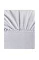 ENTSPANNO Jersey Spannbettlaken für Wasser- und Boxspringbett in Silber-Grau aus Baumwolle. Spannbetttuch mit Einlaufschutz 180 x 200 | 200 x 200 | 200 x 220 cm bis 40 cm hohe Matratzen