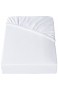 ENTSPANNO Jersey Spannbettlaken für Wasser- und Boxspringbett in Weiss Weiß aus gekämmter Baumwolle. Spannbetttuch mit Einlaufschutz 90 x 190 | 100 x 200-220 cm bis 40 cm hohe Matratzen