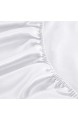 LilySilk Superweich Seide Spannbettlaken mit Rundumgummi Spannbetttuch Bettwäsche Bettlaken aus 19 MM Maulbeerseide Weiß 180x200x30cm