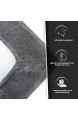 MALIKA® Premium warme Spannbettlaken kuschelige Cashmere-Touch Bettlaken Jersey Fleece Spannbetttuch Bett Flauschiges Laken Farbe:GRAU Größe:180-200 x 200 cm