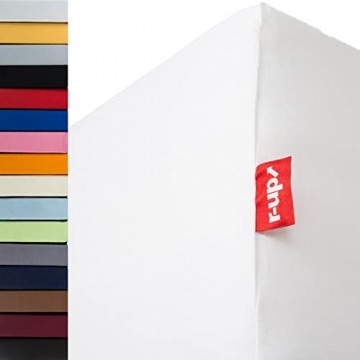 r-up Beste Spannbettlaken Doppelpack 180x200-200x220 bis 35cm Höhe viele Farben 95% Baumwolle / 5% Elastan 230g/m² Oeko-Tex stressfrei auch für hohe Matratzen (Weiss)
