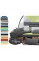 schlafgut Spannbetttuch für Topper in 19 ausgesuchten Farben oder Kissenbezüge erhältlich in 13 Farben Spannbetttuch 120-130x200-220 lind