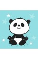 Hope und Gloria 45665 Baumwoll-Kissen mit Tier-Motiv Panda-Bär Zier-Kissen mit Spruch Habe heute keine Verbindung zu meinem E-LAN 40 cm x 40 cm Blau