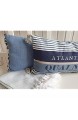 Kissen Dekokissen Landhaus Blau Atlantic Maritim mit Pompons 30x50 gefüllt