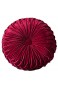Lucoss Zierkissen Home 35cm rundes Wurfkissen Handgefertigtes Kürbissamt Samt Dekoratives Rückenkissen Kissen für Couch Wohnzimmer Stuhl Couch Schlafsofa (Rot)