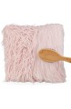 Relaxdays Flauschige Kissen 2er Set mit Füllung kuschelweich Fluffy Zottel Bezug Plüsch Zierkissen 35x40 cm rosa
