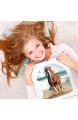 TRIOSK Pferde Kissen mit Pferdemotiv Pferd am Meer Geschenk für Pferdeliebhaber Mädchen Frauen Zierkissen Dekokissen Bezug inkl. Füllung Reißverschluss 40x40 cm