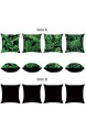 Bonhause 4er Set Kissenbezüge 45 x 45 cm Grün Tropische Pflanze Blätter Baumwolle Leinen Dekorative Kissenhülle Zierkissenbezüge für Sofa Schlafzimmer Wohnzimmer Auto Zuhause Dekoration