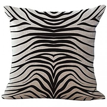 Hengjiang WEIANG Tier-Texturen Serie Kissenbezug Baumwolle Sofa Dekor Throw Kissenbezug Zierkissenbezug Tiermuster (Zebra Muster 08)