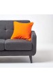 Homescapes orange Kissenhülle 30 x 30 cm Deko-Kissenbezug mit Reißverschluss aus 100% Baumwolle unifarbener Zierkissenbezug für Dekokissen und Sofakissen