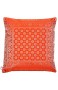 Ruwado Blumen Muster 40 x 40 cm | 16 x 16 Zoll - Handgewebt und Handgefertigt Indische Banarasi Seide Dekokissen Kissenüberzug Kissenhülle Kissenbezug Zierkissenbezug - Rost-Orange.