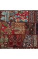 Stylo Culture Indian dekorative große Dekokissen Decken 60 x 60 Home Decor braun Vintage Stoff Patchwork Baumwolle Wohnzimmer Couch Kissenbezug Floral 60 x 60 cm Kissenbezug