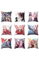 Sweet&rro17 Anime Darling in The FRANXX Kissenbezug 45 x 45cm Zierkissenbezug - Kissenhülle Sofa Auto Zimmer Deko Kissen ohne Füllung(Motiv 2)