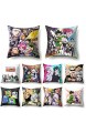 Sweet&rro17 Anime Hunter x Hunter Kissenbezug 45 x 45cm Zierkissenbezug Kissenhülle Sofa Auto Zimmer Deko Kissen ohne Füllung(Motiv 2)