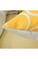 Topfinel 6er Set Kissenbezüge 40x40 cm Qualitäts Kissenhüllen in Segeltuch mit Geometrischen Mustern für Sofa Auto Terrasse Zierkissenbezüge Pfeil Dunkelgelb und Weiß