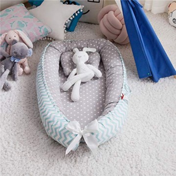 DorkasDE Babynest Kuschelnest Matratze im Bett Faltbett Babybett Reisebett
