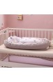 DorkasDE Babynest Kuschelnest Matratze im Bett Faltbett tragbar Babybett Reisebett mit Steppdecke (one size Grau Elefant)