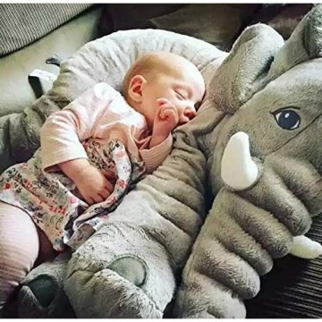 Baby Kissen Lagerungskissen Stillkissen Baby Elefant Kissen Kuscheltier Spielzeug Kinderbett Kissen für schwangere Frauen Kissen Kind Schlaf Elefant Baby Kind Kissen 60cm