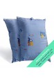 Celeep Baby Kopfkissen 2er Set – 33 x 45 cm Bio-Kinderkissen – Säuglingskissen mit Bezug aus 100% natürlicher Baumwolle mit Mikrofaser-Plüsch-Füllung (Dblau)