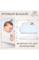 Fluffy Baby Perfect Pillow – Orthopädisches Babykissen für Neugeborene/Säuglinge – Gegen Flachkopf/Plattkopf/Kopfverformung (Plagiozephalie)- 2 Bezüge - Gedächtnisschaum -Weiss/blau