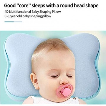 Ningque Babykissen Neugeborenes atmungsaktives Gedächtnisschaumkissen Schlafstütze gegen flaches Kopfkissen für Baby und Kleinkind flaches natürliches Baby