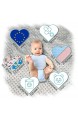 1buy3 MINKY Babydecke gefüttert |Plüschdecke |Krabbeldecke |Kuscheldecke 100 x 160 cm (Royalblau + Sterne)