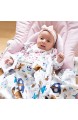 Baby-Musselin hergestellt in der EU 80 x 70 cm Babydecke Baumwolle Oeko-Tex Bettwäsche für Neugeborene Kinderwagen-Decke Steppdecke für Babys Babys (6. Variante)