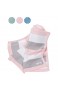 Babydecke aus 100% Bio Baumwolle - kuschelige Strickdecke ideal als Baby Decke Erstlingsdecke Wolldecke oder Baby Kuscheldecke in rosa/grau/weiß für Mädchen