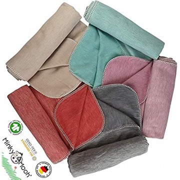 Flauschige Babydecke aus 100% Bio Baumwolle - kuschelige Baumwolldecke Ideal als Baby Decke Erstlingsdecke Einschlagdecke oder Kuscheldecke - Rosa für Mädchen