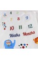 kinnter Baby Monats Decke für Jungen und Mädchen Unisex - monatliche meilenstein Decke Baby Baby fotodecke Baby Milestone Fotografie Requisiten babydecke meilenstein
