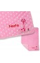 LALALO Giraffe Mädchen Babydecke mit Namen bestickt in Rosa/Pink Plüschdecke Schmusedecke Personalisierte Kuscheldecke mit Name für Babys als Geschenk zur Geburt Geburtstag & Taufe 100x80 cm