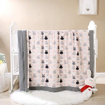 Lanqinglv ® Babydecke 120 x 150 cm Kuscheldecke 100% Baumwolle Premium Perfekt für Mädchen/Junge Steppdecke Baby Kuschelige Tagesdecke Kinderzimmer