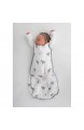 Amazing Baby von SwaddleDesigns Wunderbarer Schlafsack aus Baumwoll-Musselin mit 2-Weg-Reißverschluss Zebra Schwarz Mittel 6-12 Monate
