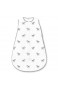 Amazing Baby von SwaddleDesigns Wunderbarer Schlafsack aus Baumwoll-Musselin mit 2-Weg-Reißverschluss Zebra Schwarz Mittel 6-12 Monate