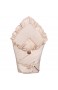 Babyhörnchen Steckkissen Doppelseitige Einschlagdecke Steckkissen Einschlagdecke Puckdecke Schlafsack Wickeldecke für Neugeborene Wickeltuch Baby Hörnchen 75x75cm (Ecru)