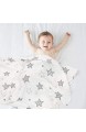 HBselect 4er Spucktücher Pucktücher Babydecke baby Badetuch aus 100% Baumwolle für Neugeborene bis 6 Monate 120 * 120cm Stilltuch weiß