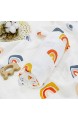 LifeTree weiche Baby Pucktücher für Junge und Mädchen 120x120 cm Regenbogen Design Baby Musselin Swaddle Decke Bambus Baumwolle Aufstoßen Tuch & Kinderwagen Decke